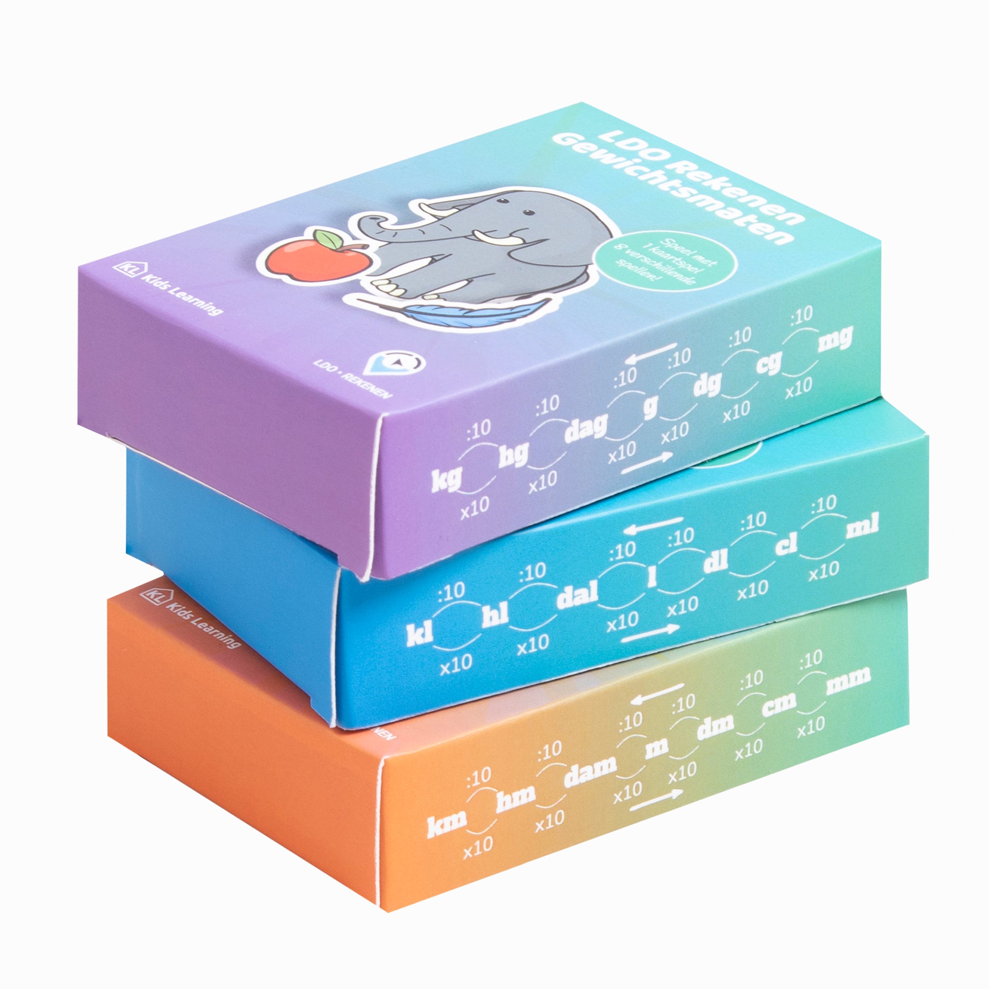 LDO Rekenen  –  Kaartspel meten  – set van 3