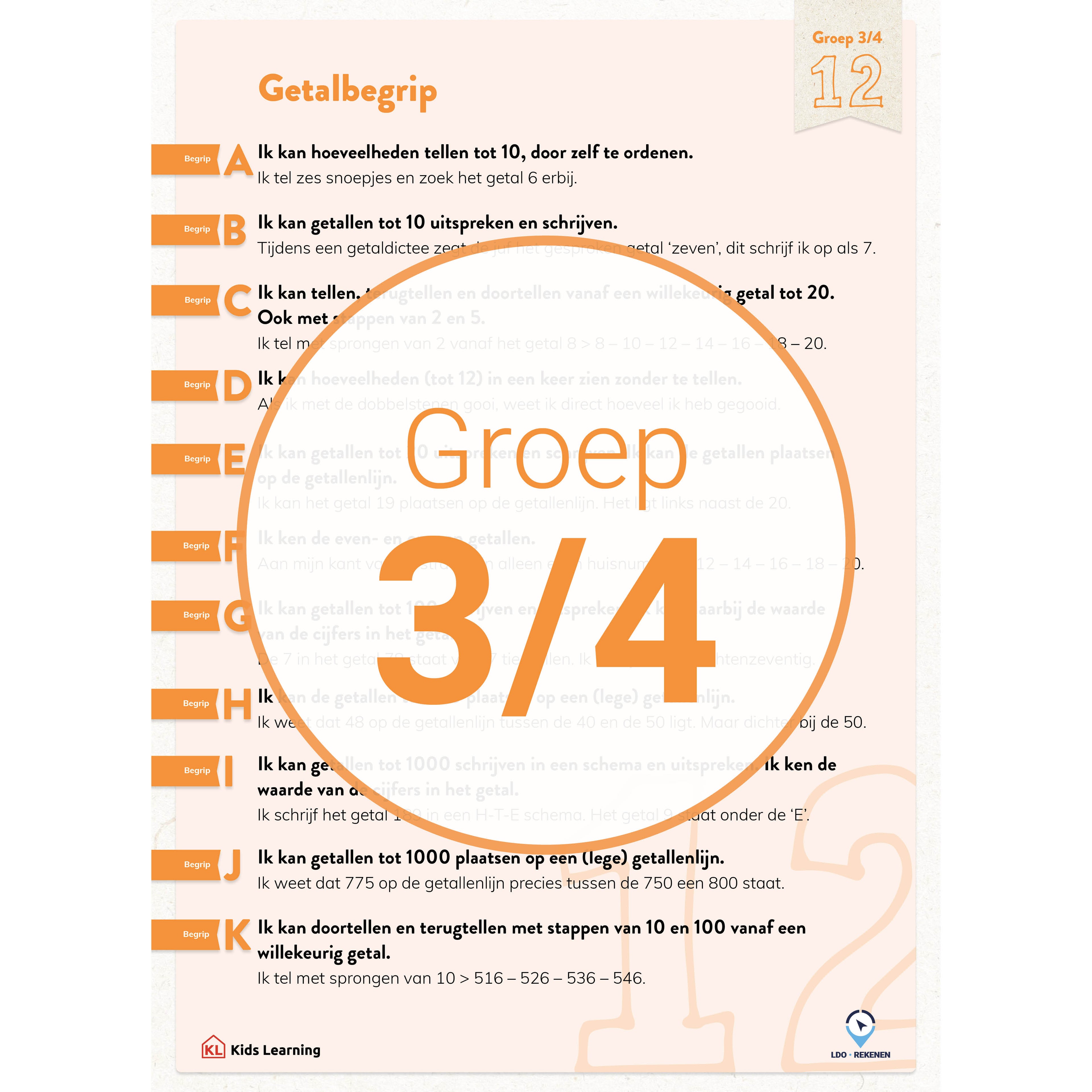 LDO Rekenen - Doelenposters - Groep 3/4