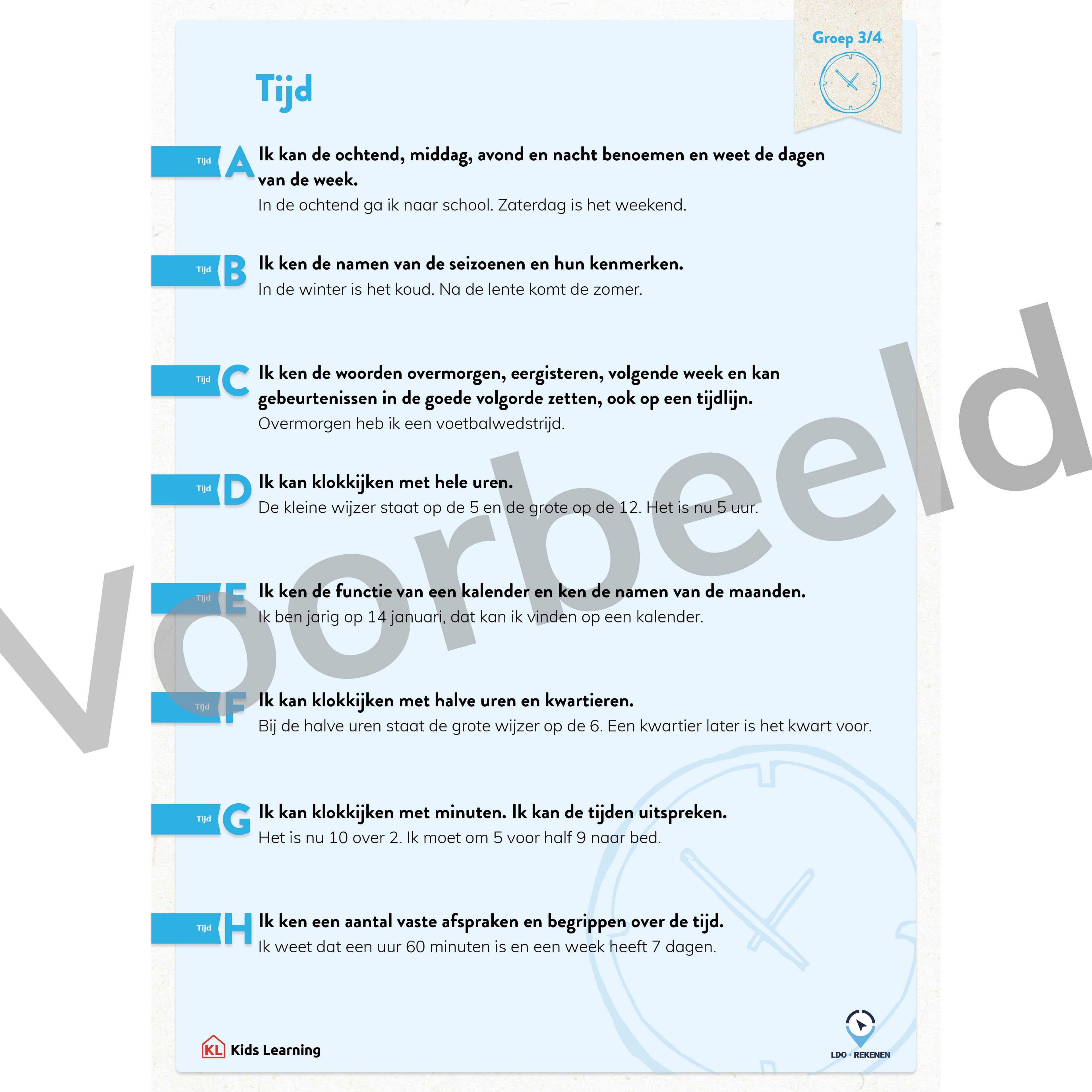 LDO Rekenen - Doelenposters - Groep 3/4