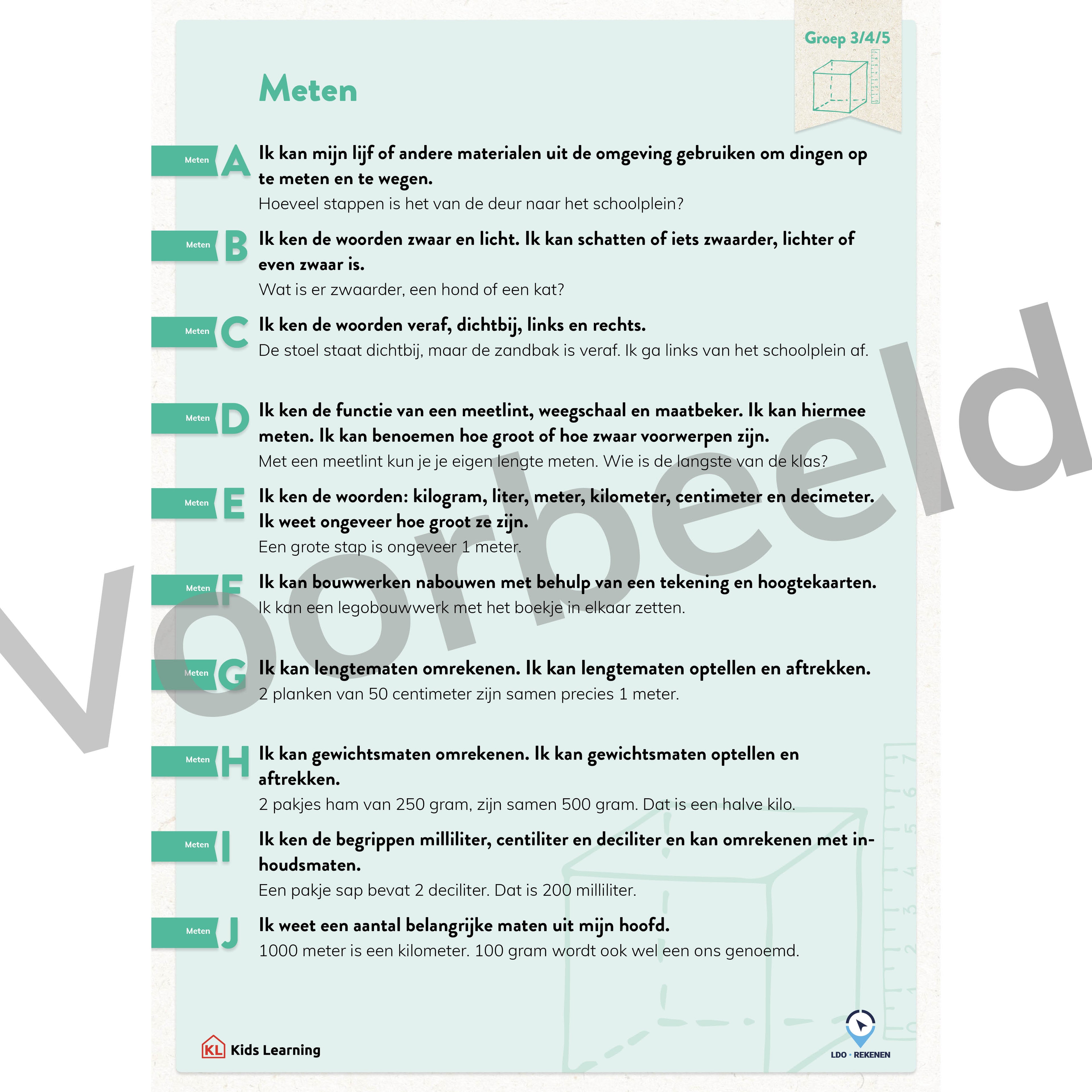 LDO Rekenen - Doelenposters – Groep 3/4/5