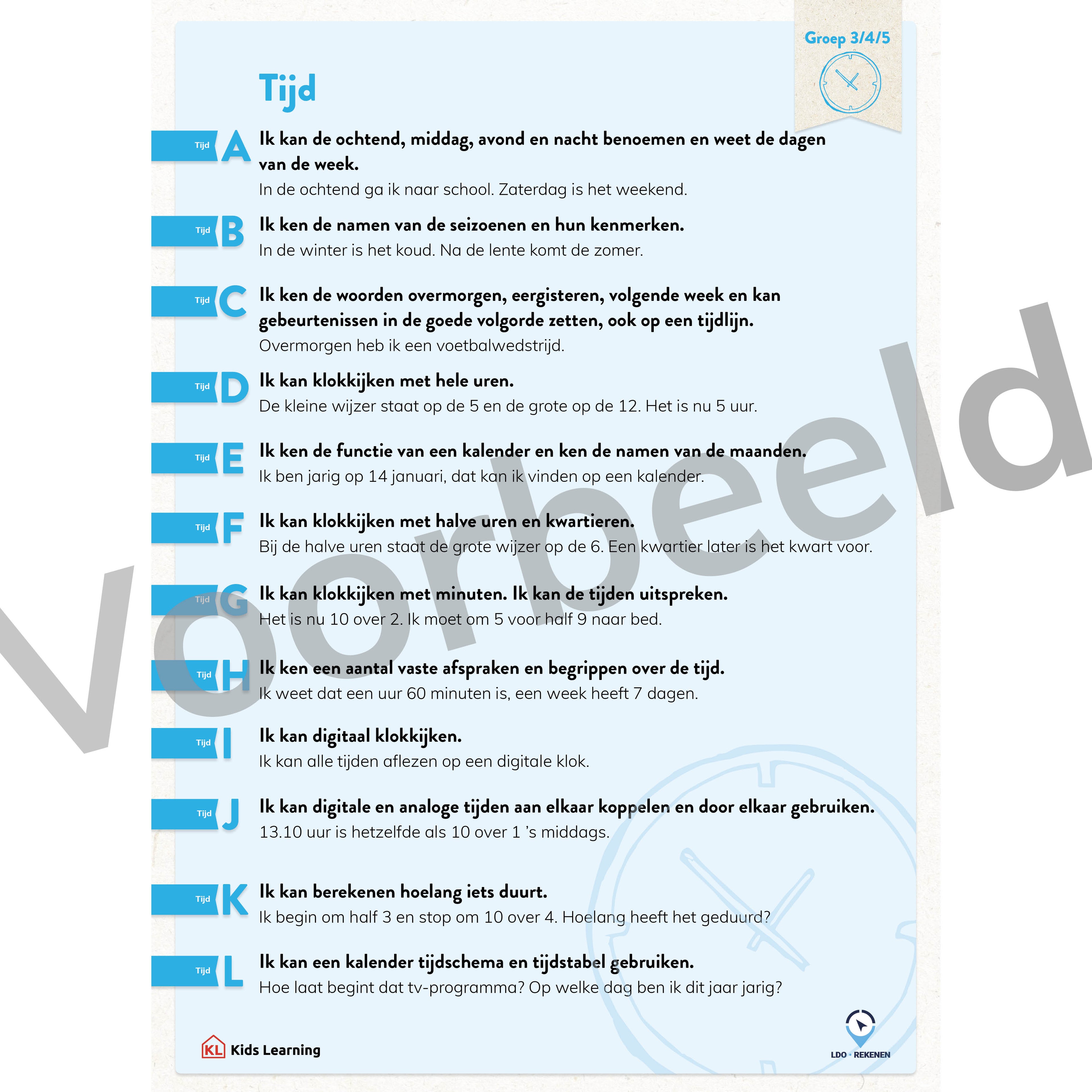 LDO Rekenen - Doelenposters – Groep 3/4/5