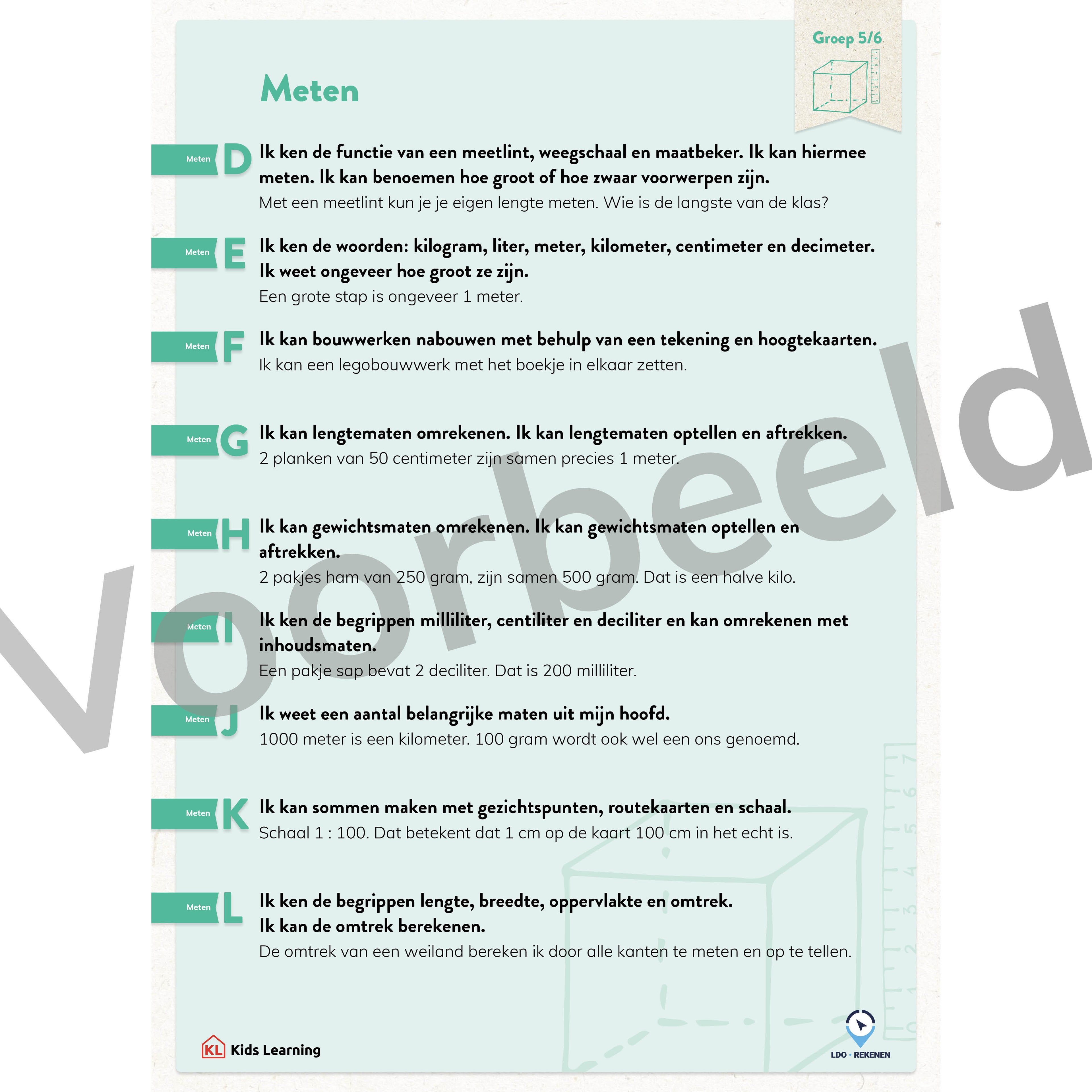 LDO Rekenen - Doelenposters – Groep 5/6