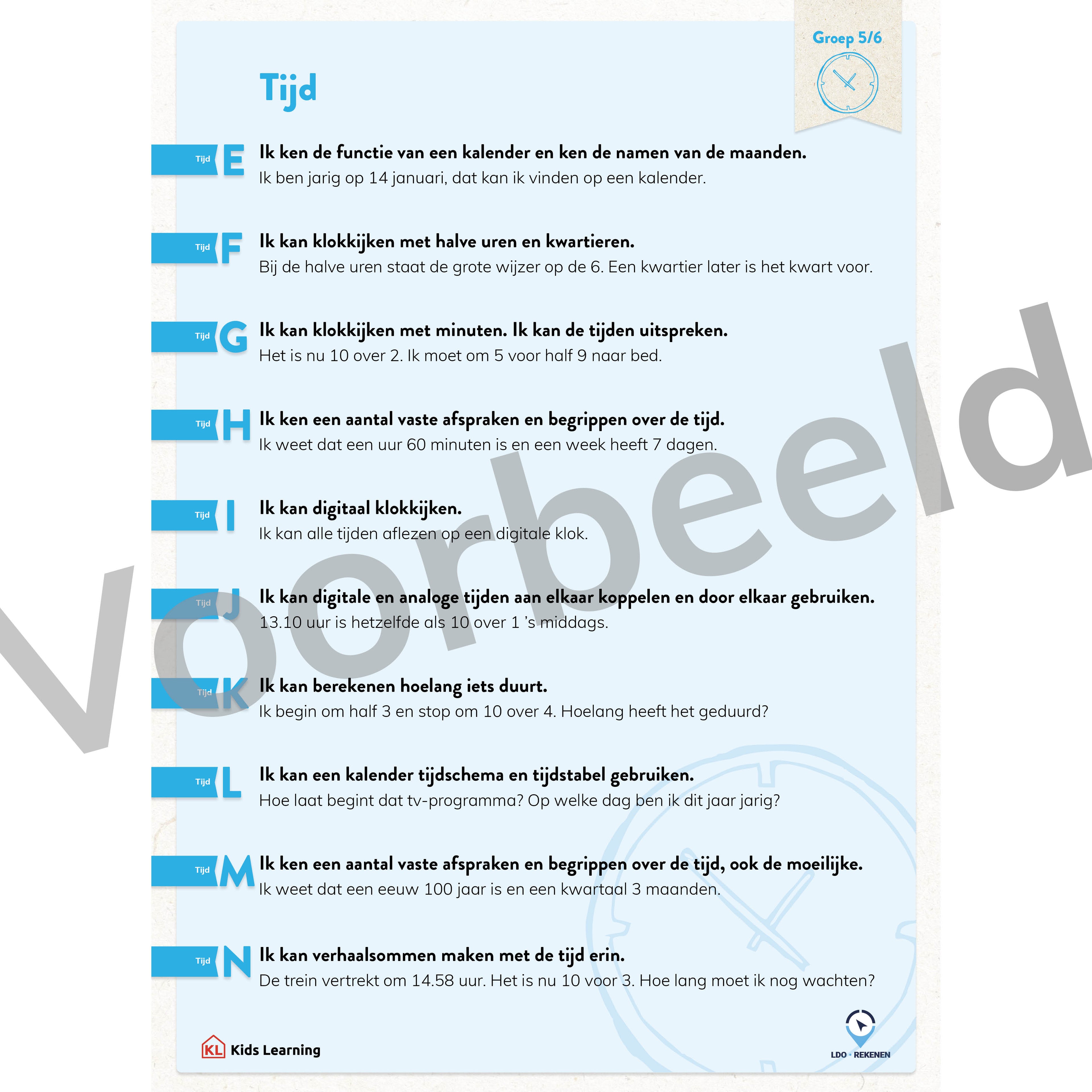 LDO Rekenen - Doelenposters – Groep 5/6