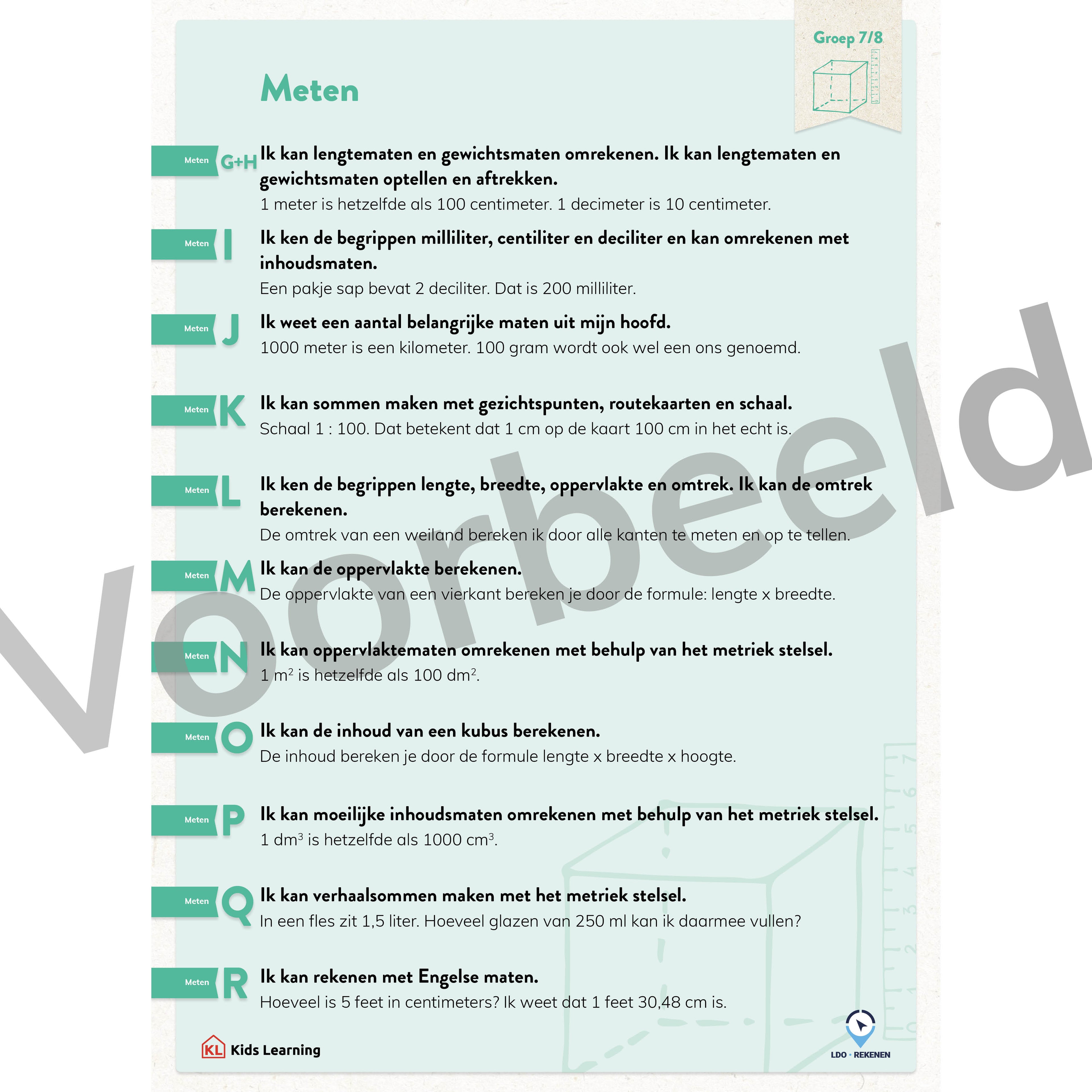 LDO Rekenen - Doelenposters – Groep 7/8