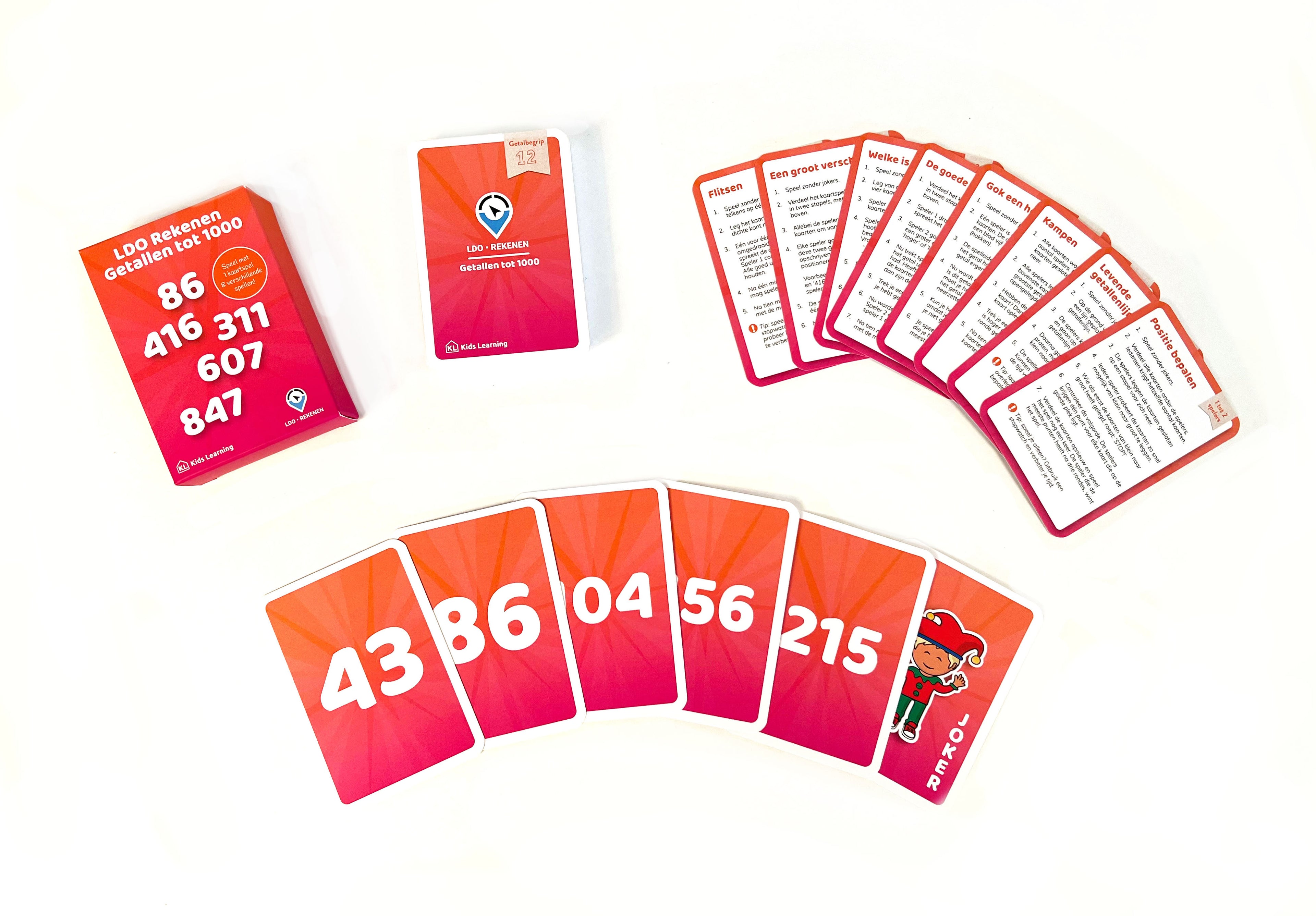 LDO Rekenen - Kaartspel Getallen tot 100.000 - set van 2