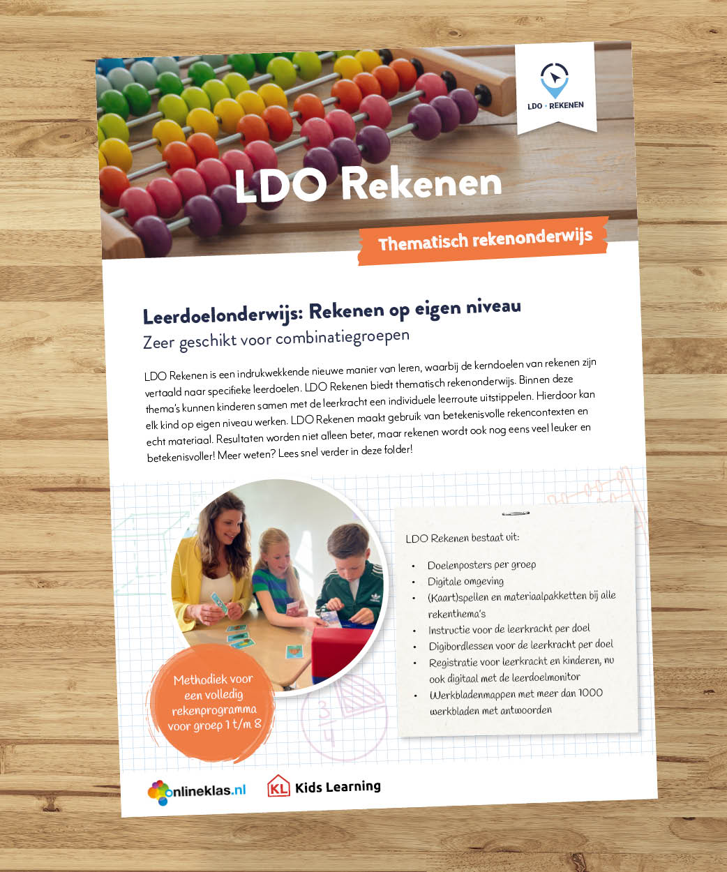 LDO Rekenen brochure op tafel