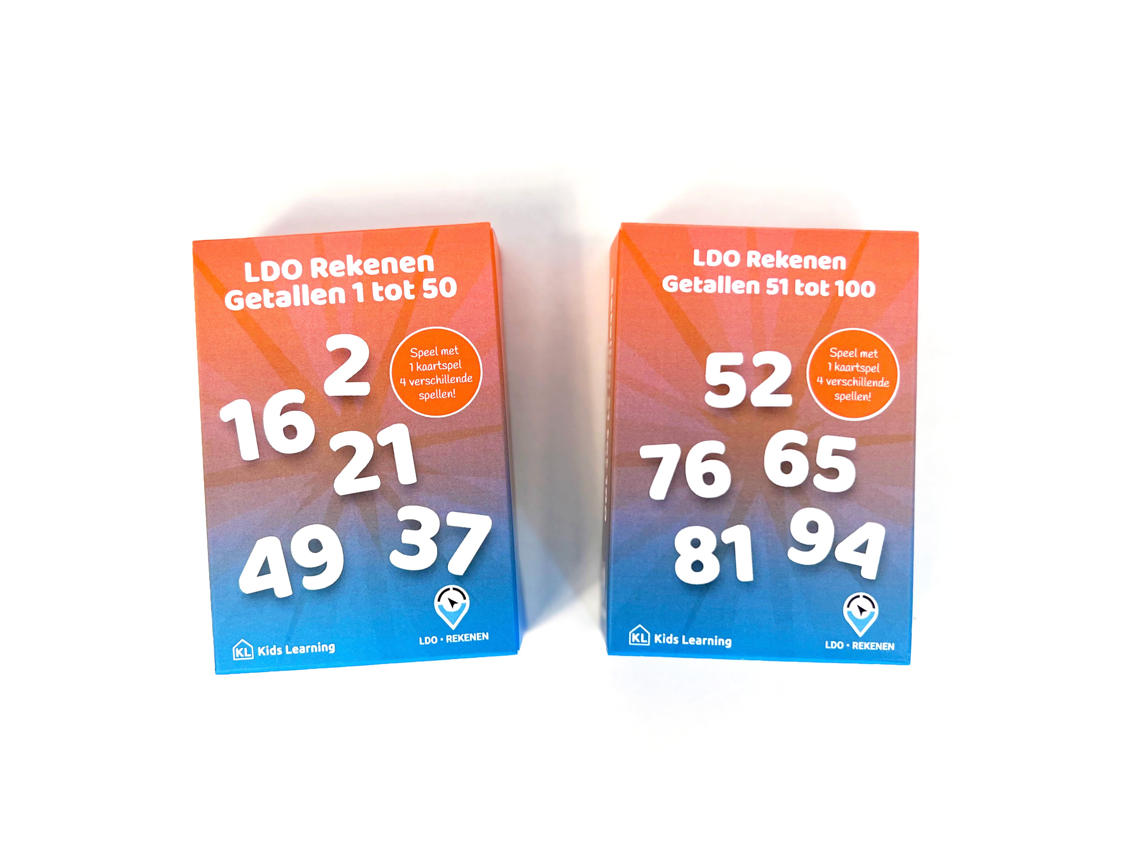 LDO Rekenen - Kaartspel Getallen tot 100 - set van 3