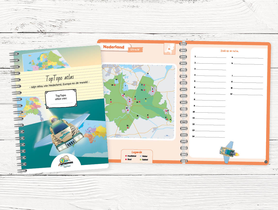 TopTopo atlas op tafel